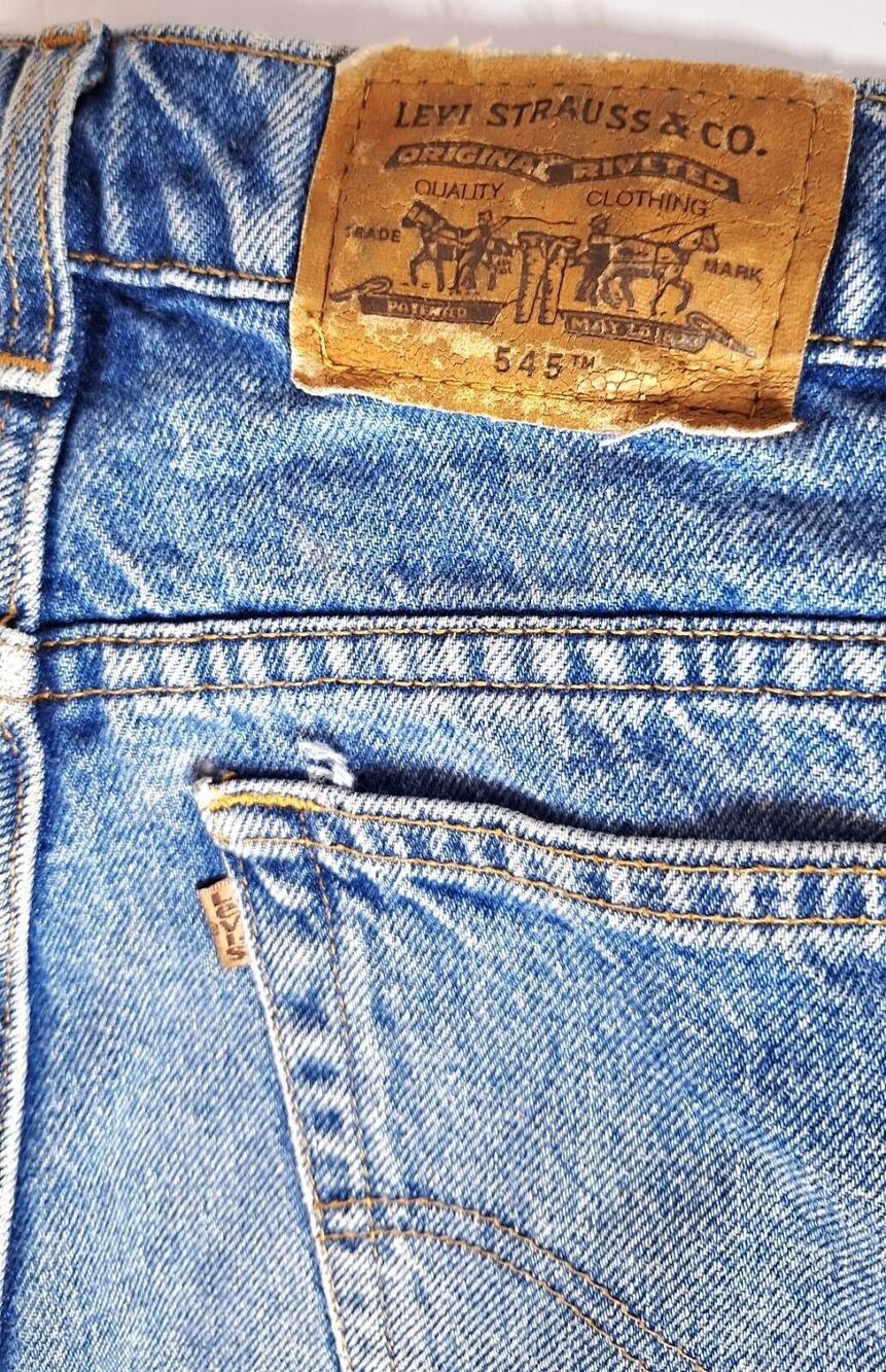 Vintage 1996 Levi's 545 Loose Fit Denim Jeans Mens W38 L32 Orange Tab 90s Y2K